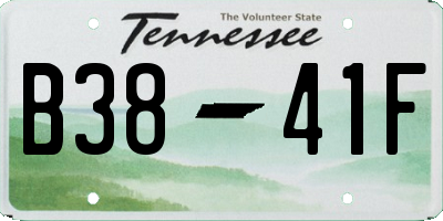 TN license plate B3841F