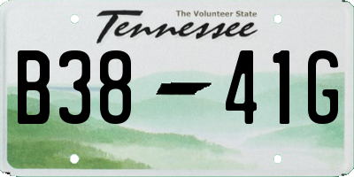 TN license plate B3841G