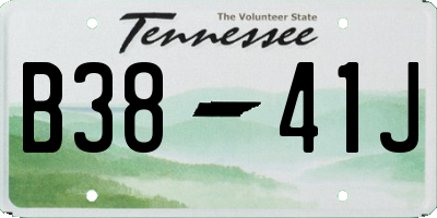 TN license plate B3841J