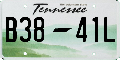 TN license plate B3841L