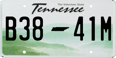 TN license plate B3841M