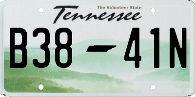 TN license plate B3841N