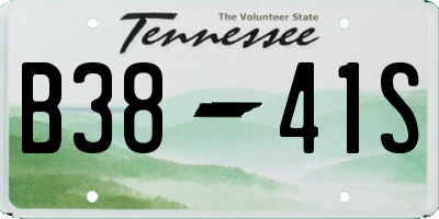 TN license plate B3841S