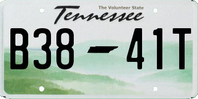 TN license plate B3841T