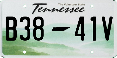 TN license plate B3841V
