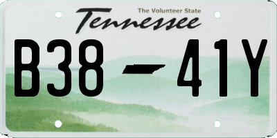 TN license plate B3841Y