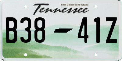 TN license plate B3841Z