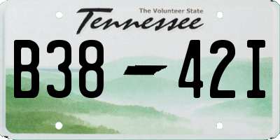 TN license plate B3842I