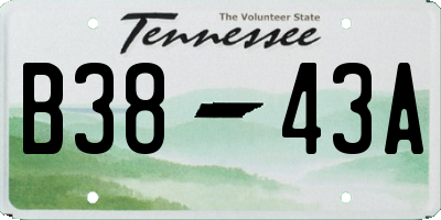TN license plate B3843A
