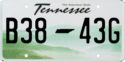 TN license plate B3843G