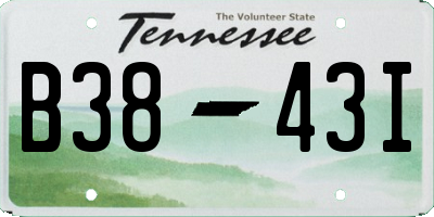 TN license plate B3843I