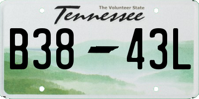 TN license plate B3843L