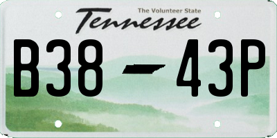 TN license plate B3843P