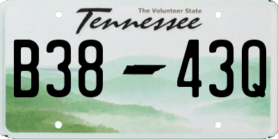 TN license plate B3843Q