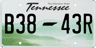 TN license plate B3843R