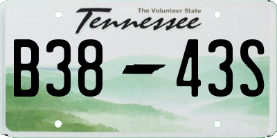 TN license plate B3843S