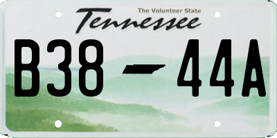 TN license plate B3844A