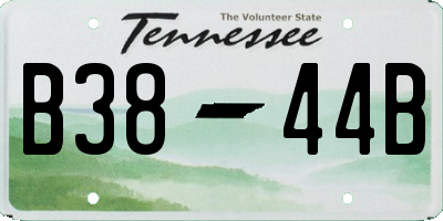 TN license plate B3844B