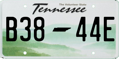 TN license plate B3844E