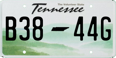 TN license plate B3844G
