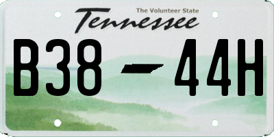 TN license plate B3844H