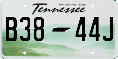 TN license plate B3844J