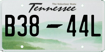 TN license plate B3844L