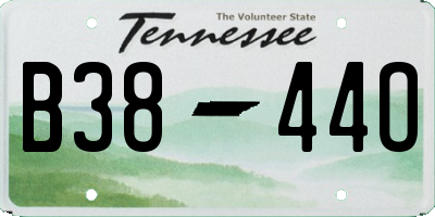 TN license plate B3844O
