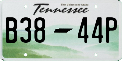 TN license plate B3844P