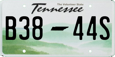TN license plate B3844S