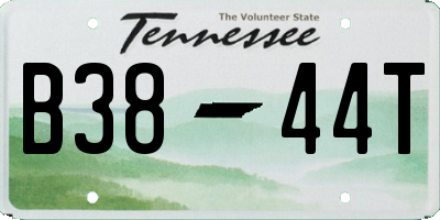 TN license plate B3844T