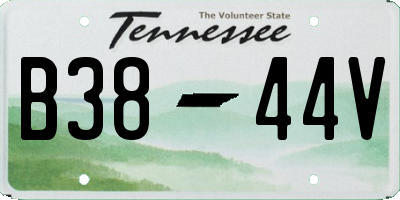 TN license plate B3844V