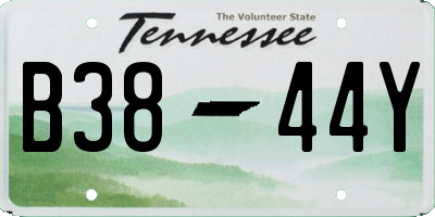 TN license plate B3844Y
