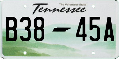 TN license plate B3845A