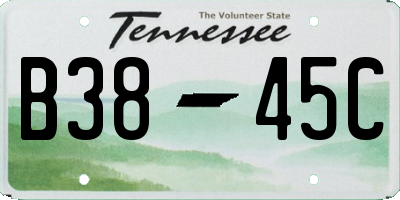 TN license plate B3845C