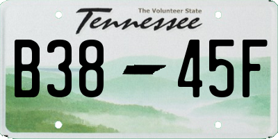 TN license plate B3845F