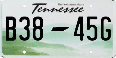 TN license plate B3845G