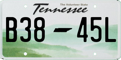 TN license plate B3845L