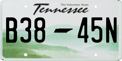 TN license plate B3845N
