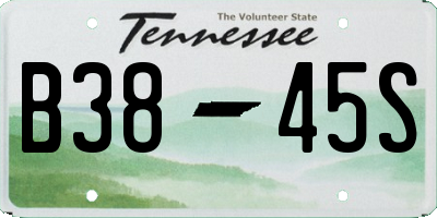 TN license plate B3845S