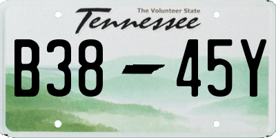 TN license plate B3845Y