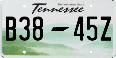 TN license plate B3845Z
