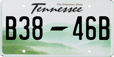 TN license plate B3846B