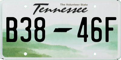 TN license plate B3846F