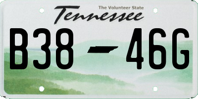 TN license plate B3846G