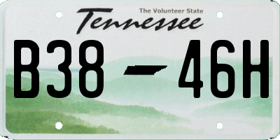 TN license plate B3846H