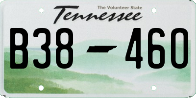 TN license plate B3846O