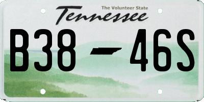 TN license plate B3846S