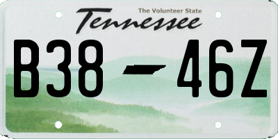 TN license plate B3846Z