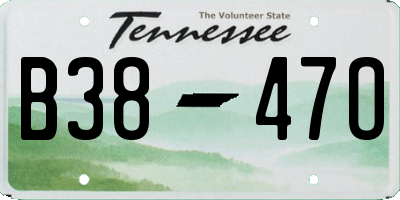 TN license plate B3847O